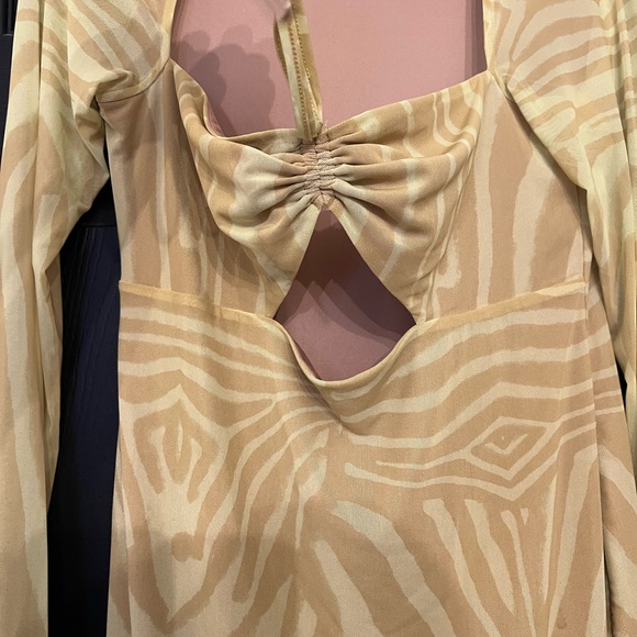 AFRM Zebra Yellow Dress - Picture 3 of 5